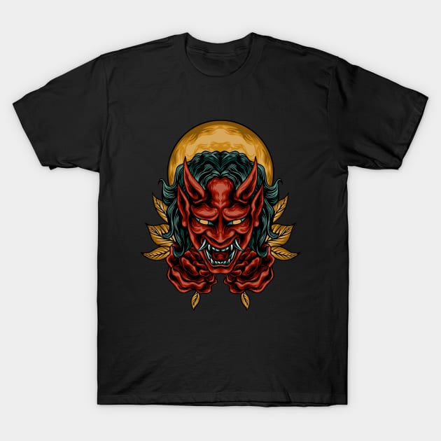 Horned demon T-Shirt by Mooxy